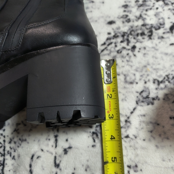 $199 New Aqua Collège Ria Lug Faux Leather Knee High Waterproof Boots - US 9.5 - Picture 3 of 8